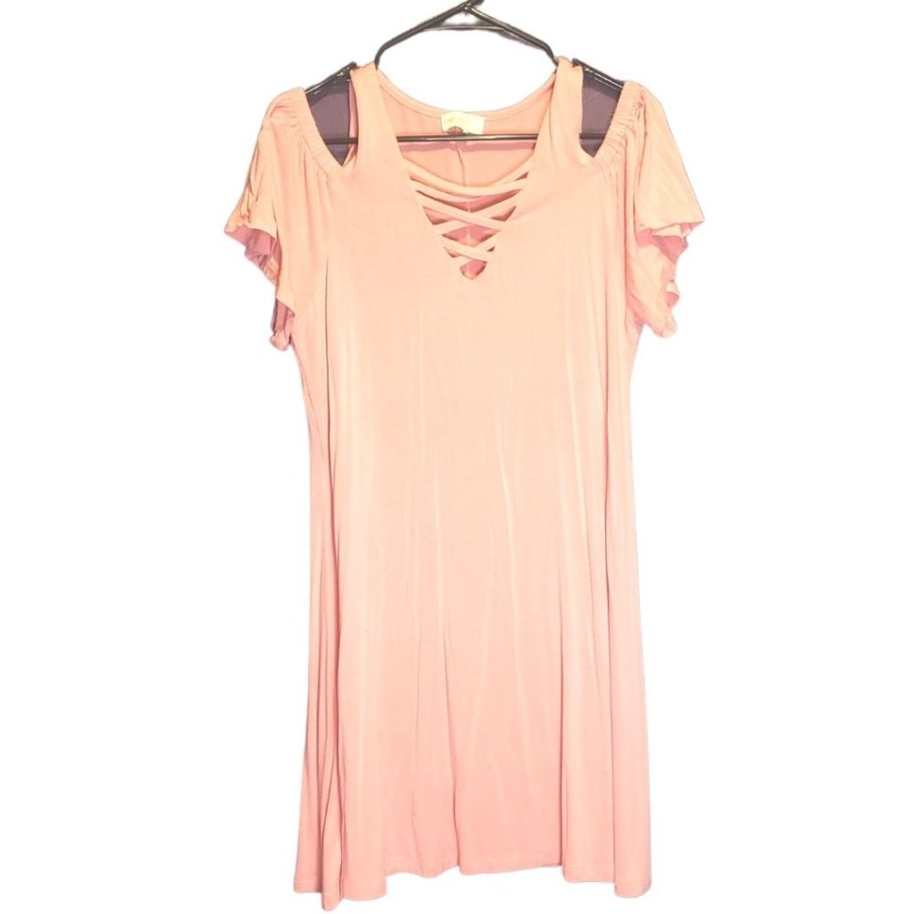 Simply Southern M pink midi dress